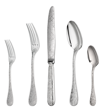 Christofle Jardin d'Eden Flatware: 5-Piece Set, Silver-Plated